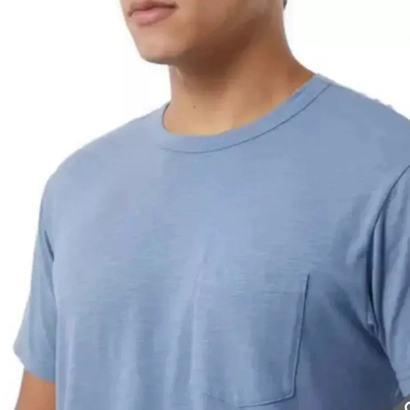 32 Degrees Cool Men's 2 Pack Chest Pocket Relaxed Fit Cotton Tee, Dark/Blue, M - Picture 4 of 10